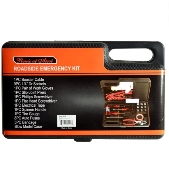 New Picnic at Ascot Auto Roadside emergency Tool kit - 26 pieces Gift Idea - Picture 2 of 3